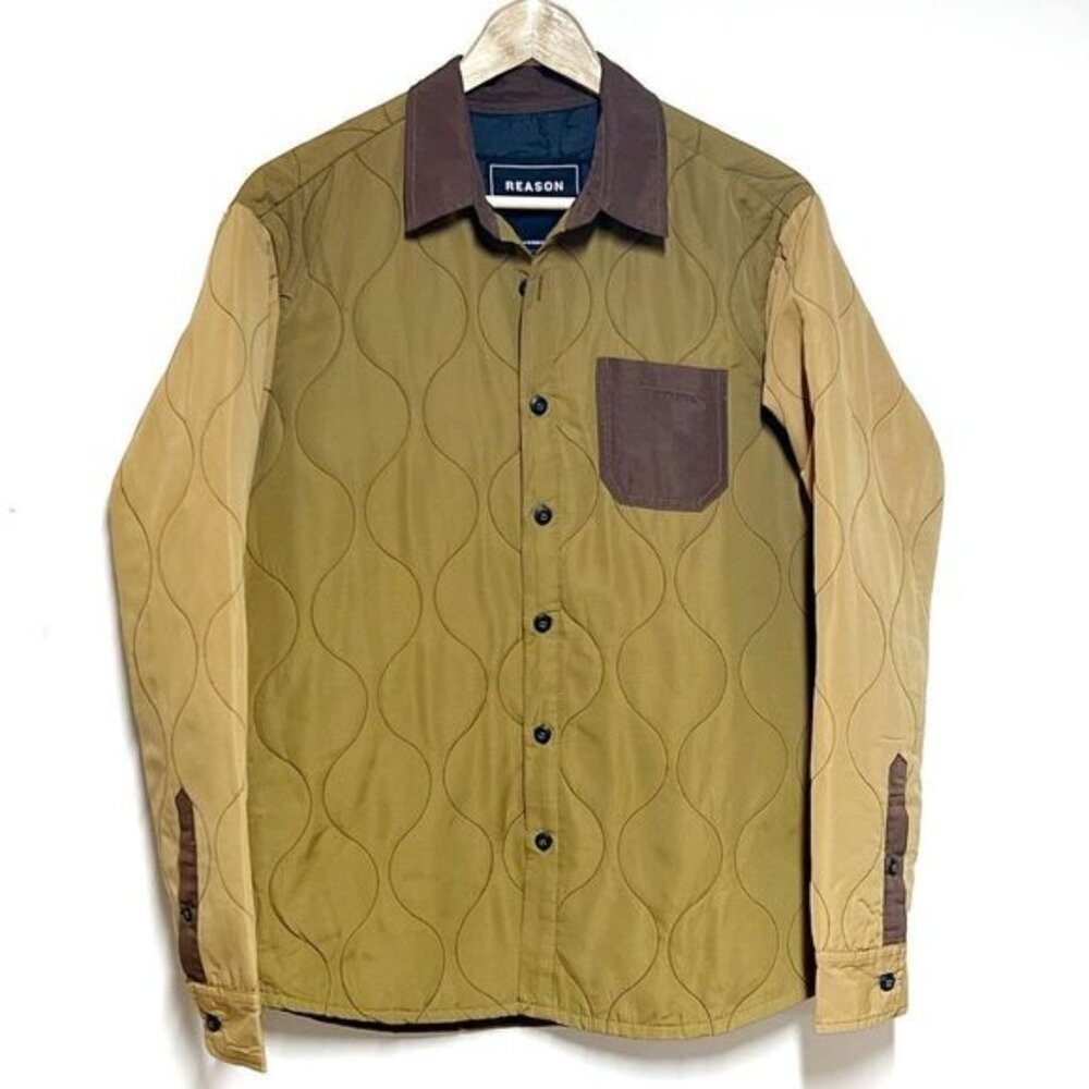 NWOT Reason Quited Button Front Shirt Jacket Shacket Mens Sz M